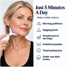 Just 5 minutes a day: helps visibly reduce morning puffiness, sagging jowls, hooded eyes and eye bags, undefined jawline, tired looking face and under-eye dark circles