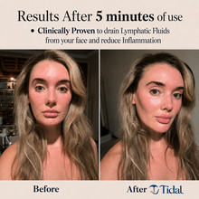 Before and after five minutes of use
