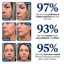 97% say morning puffiness is visibly reduced, 93% say their jawline looks more defined and lifted, 95% say they look more rested